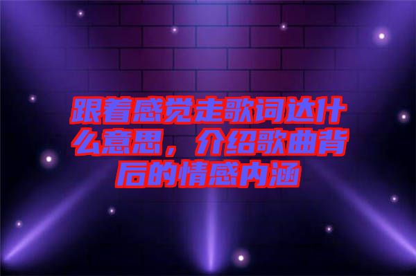 跟著感覺走歌詞達(dá)什么意思，介紹歌曲背后的情感內(nèi)涵