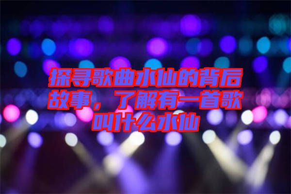 探尋歌曲水仙的背后故事，了解有一首歌叫什么水仙