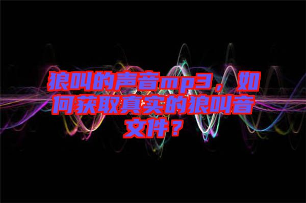 狼叫的聲音mp3，如何獲取真實(shí)的狼叫音文件？