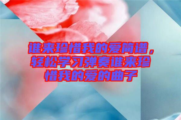 誰來珍惜我的愛簡譜，輕松學習彈奏誰來珍惜我的愛的曲子