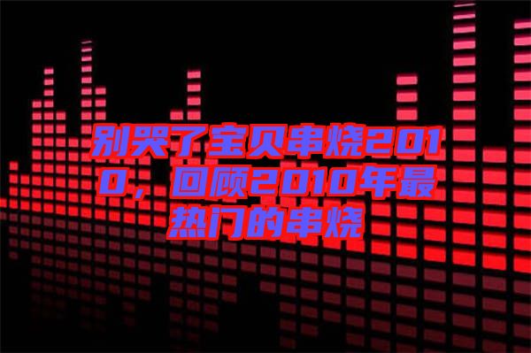 別哭了寶貝串燒2010，回顧2010年最熱門的串燒