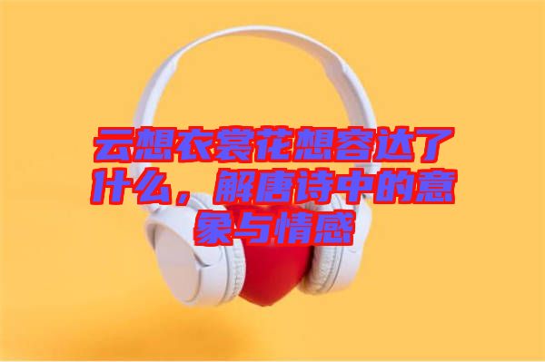 云想衣裳花想容達(dá)了什么，解唐詩中的意象與情感