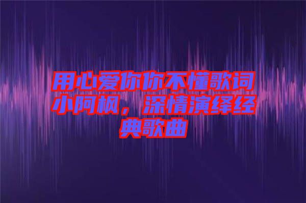 用心愛你你不懂歌詞小阿楓，深情演繹經(jīng)典歌曲