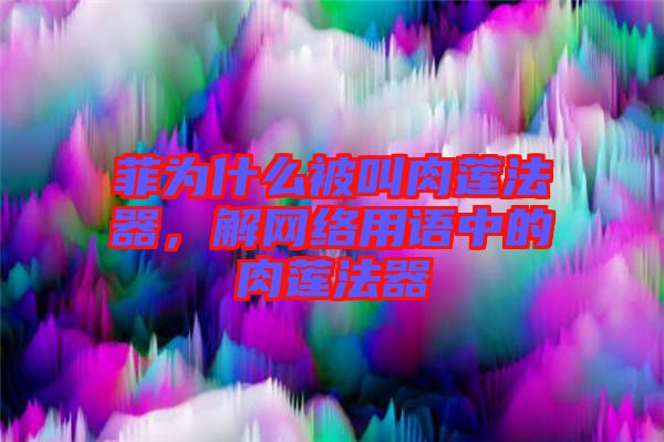 菲為什么被叫肉蓮法器，解網絡用語中的肉蓮法器