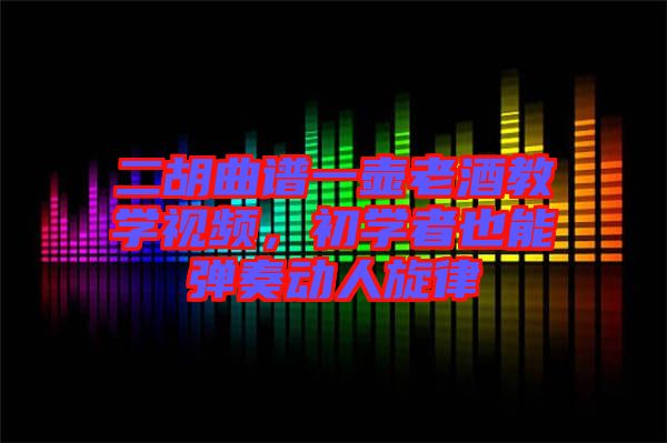 二胡曲譜一壺老酒教學(xué)視頻，初學(xué)者也能彈奏動人旋律