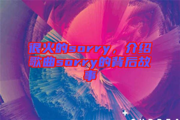 很火的sorry，介紹歌曲sorry的背后故事