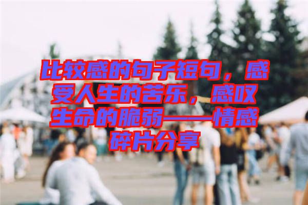 比較感的句子短句，感受人生的苦樂(lè)，感嘆生命的脆弱——情感碎片分享