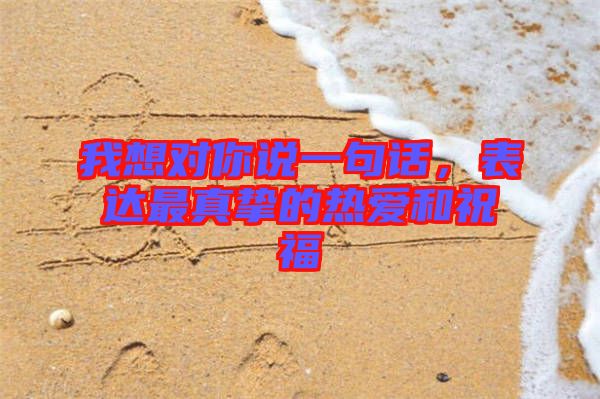 我想對(duì)你說(shuō)一句話，表達(dá)最真摯的熱愛和祝福