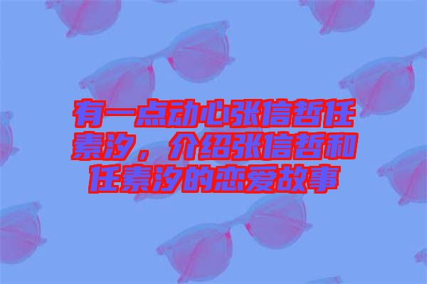 有一點動心張信哲任素汐，介紹張信哲和任素汐的戀愛故事