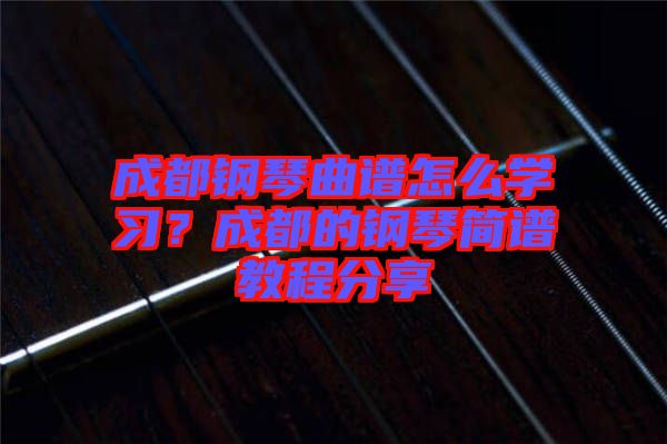 成都鋼琴曲譜怎么學(xué)習(xí)？成都的鋼琴簡譜教程分享