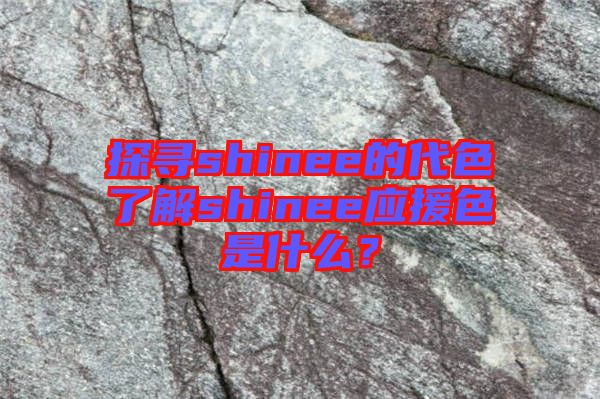 探尋shinee的代色了解shinee應(yīng)援色是什么？