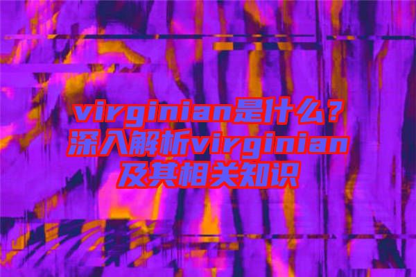 virginian是什么？深入解析virginian及其相關(guān)知識