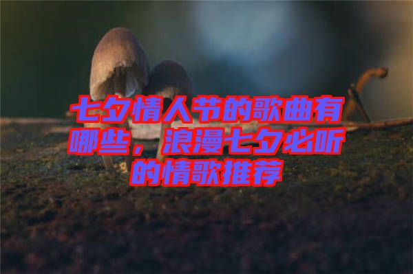 七夕情人節(jié)的歌曲有哪些，浪漫七夕必聽的情歌推薦