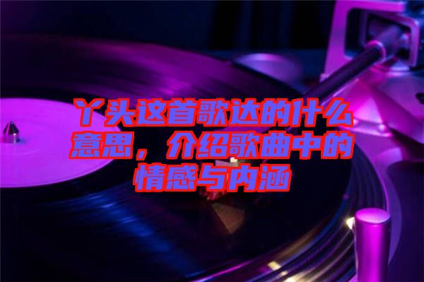 丫頭這首歌達的什么意思，介紹歌曲中的情感與內(nèi)涵