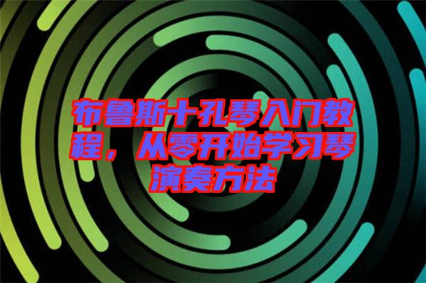 布魯斯十孔琴入門(mén)教程，從零開(kāi)始學(xué)習(xí)琴演奏方法