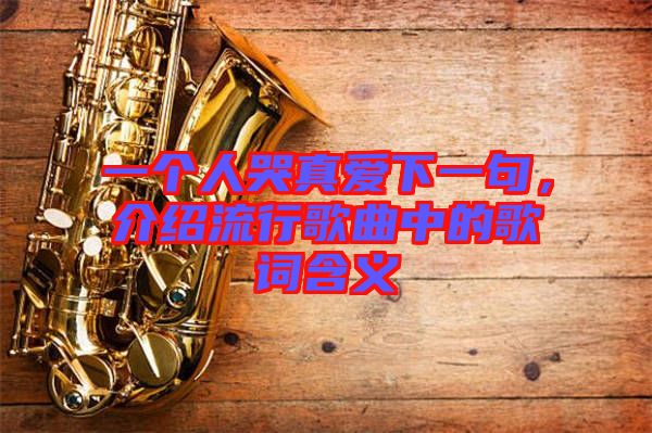 一個(gè)人哭真愛(ài)下一句，介紹流行歌曲中的歌詞含義