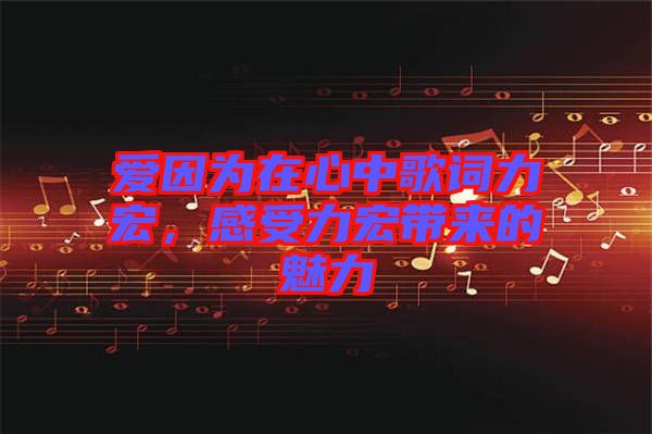 愛(ài)因?yàn)樵谛闹懈柙~力宏，感受力宏帶來(lái)的魅力