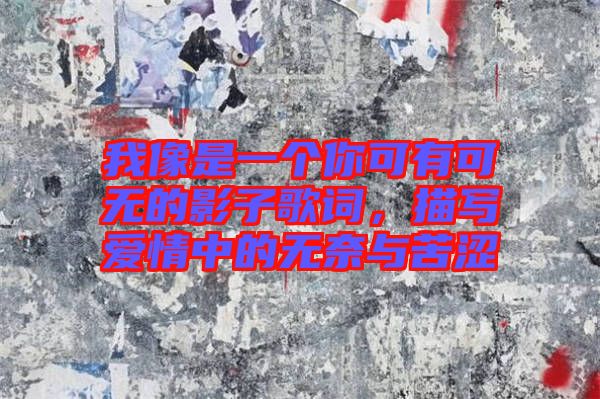 我像是一個(gè)你可有可無(wú)的影子歌詞，描寫(xiě)愛(ài)情中的無(wú)奈與苦澀