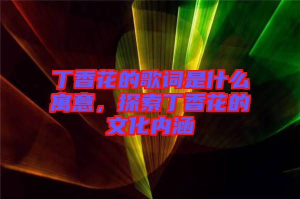 丁香花的歌詞是什么寓意，探索丁香花的文化內(nèi)涵