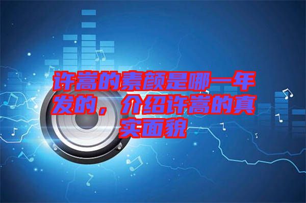 許嵩的素顏是哪一年發(fā)的，介紹許嵩的真實(shí)面貌