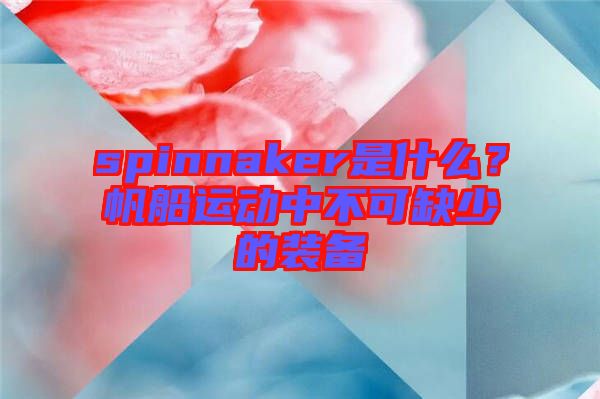 spinnaker是什么？帆船運動中不可缺少的裝備