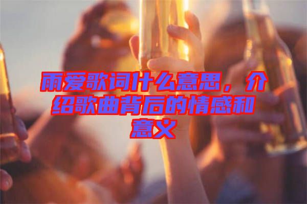 雨愛歌詞什么意思，介紹歌曲背后的情感和意義