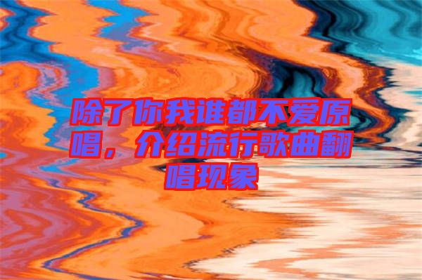 除了你我誰都不愛原唱，介紹流行歌曲翻唱現(xiàn)象