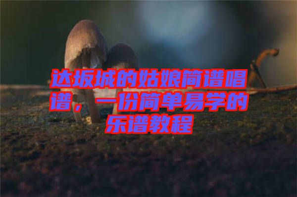 達(dá)坂城的姑娘簡譜唱譜，一份簡單易學(xué)的樂譜教程