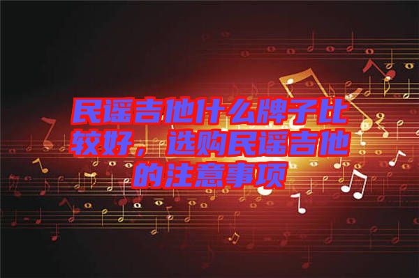 民謠吉他什么牌子比較好，選購民謠吉他的注意事項