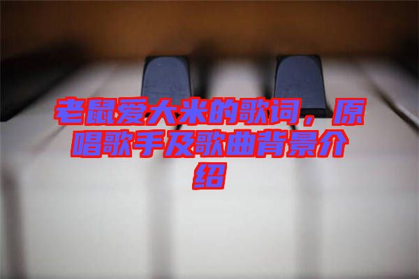 老鼠愛大米的歌詞，原唱歌手及歌曲背景介紹