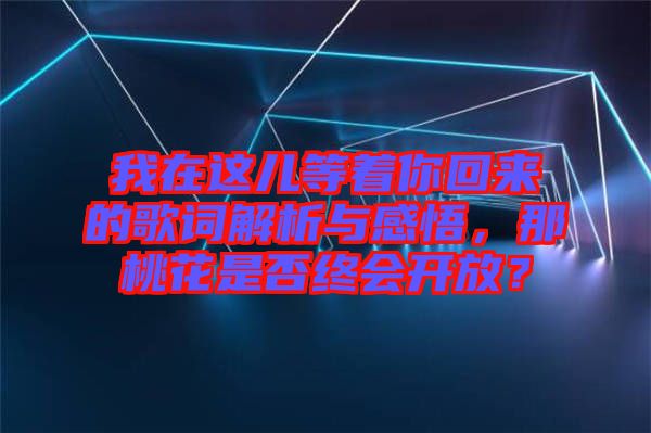 我在這兒等著你回來的歌詞解析與感悟，那桃花是否終會(huì)開放？