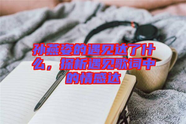 孫燕姿的遇見達了什么，探析遇見歌詞中的情感達