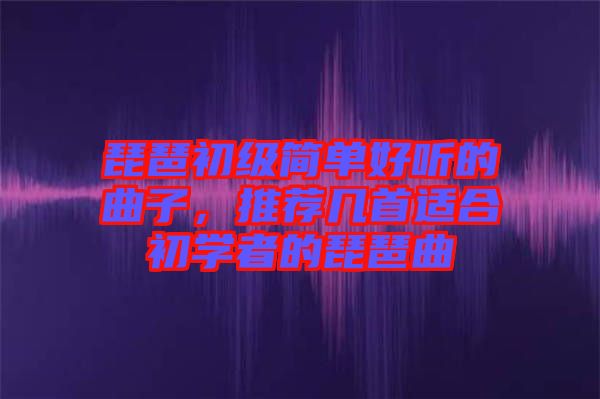 琵琶初級簡單好聽的曲子，推薦幾首適合初學(xué)者的琵琶曲