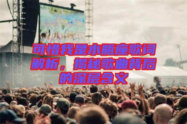 可惜我是水瓶座歌詞解析，揭秘歌曲背后的深層含義