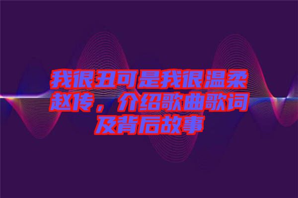 我很丑可是我很溫柔趙傳，介紹歌曲歌詞及背后故事