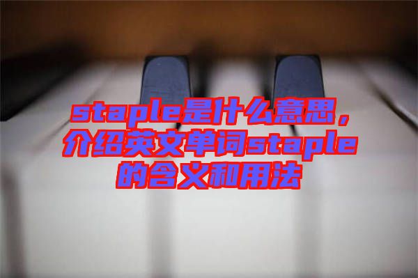 staple是什么意思，介紹英文單詞staple的含義和用法