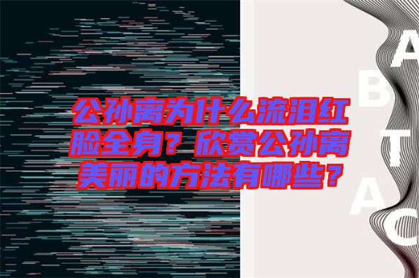 公孫離為什么流淚紅臉全身？欣賞公孫離美麗的方法有哪些？