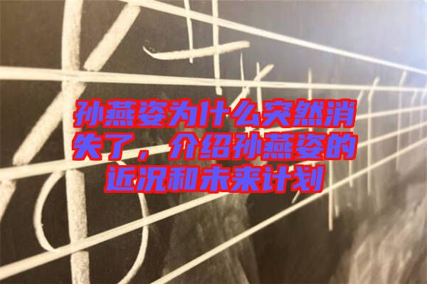 孫燕姿為什么突然消失了，介紹孫燕姿的近況和未來計(jì)劃