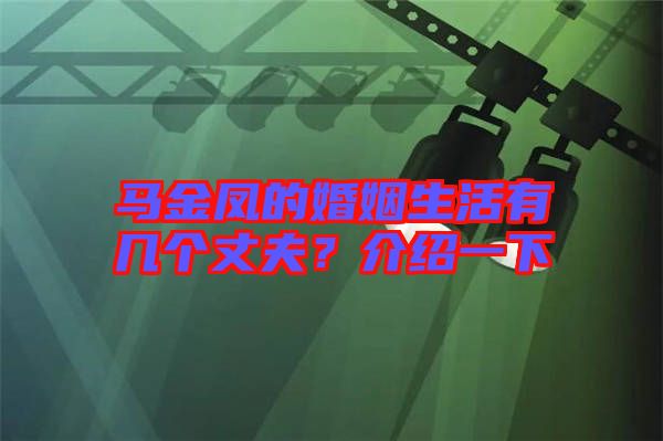 馬金鳳的婚姻生活有幾個丈夫？介紹一下