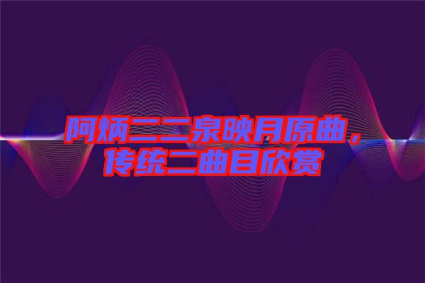 阿炳二二泉映月原曲，傳統(tǒng)二曲目欣賞